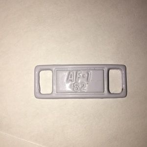 Nike Air Force 1 White Metal Shoelace Tag